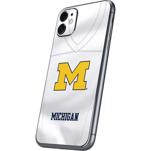 University of Michigan White Jersey iPhone 11 Skin